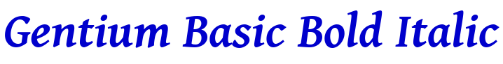 Gentium Basic Bold Italic font